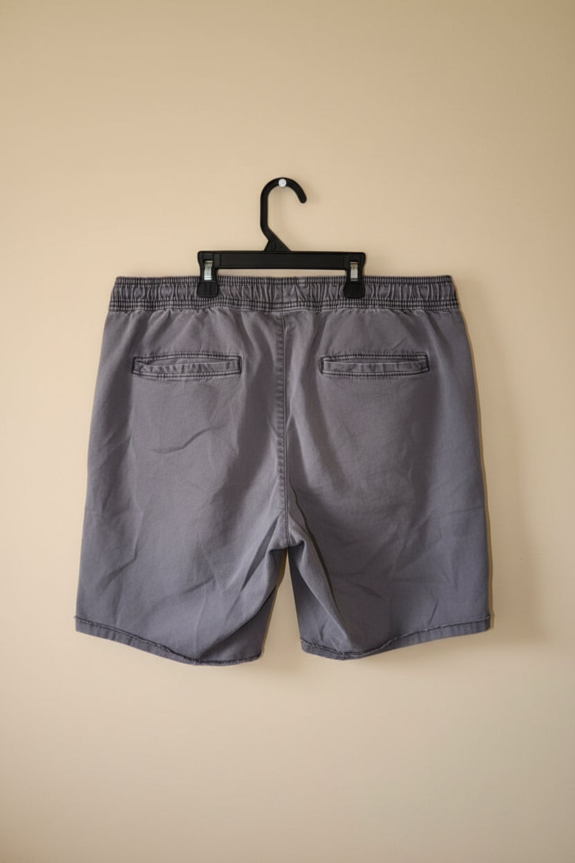No Boundaries gray pull-on shorts back view