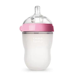 BPA-Free Silicone Baby Bottles (Green/Pink Pack)