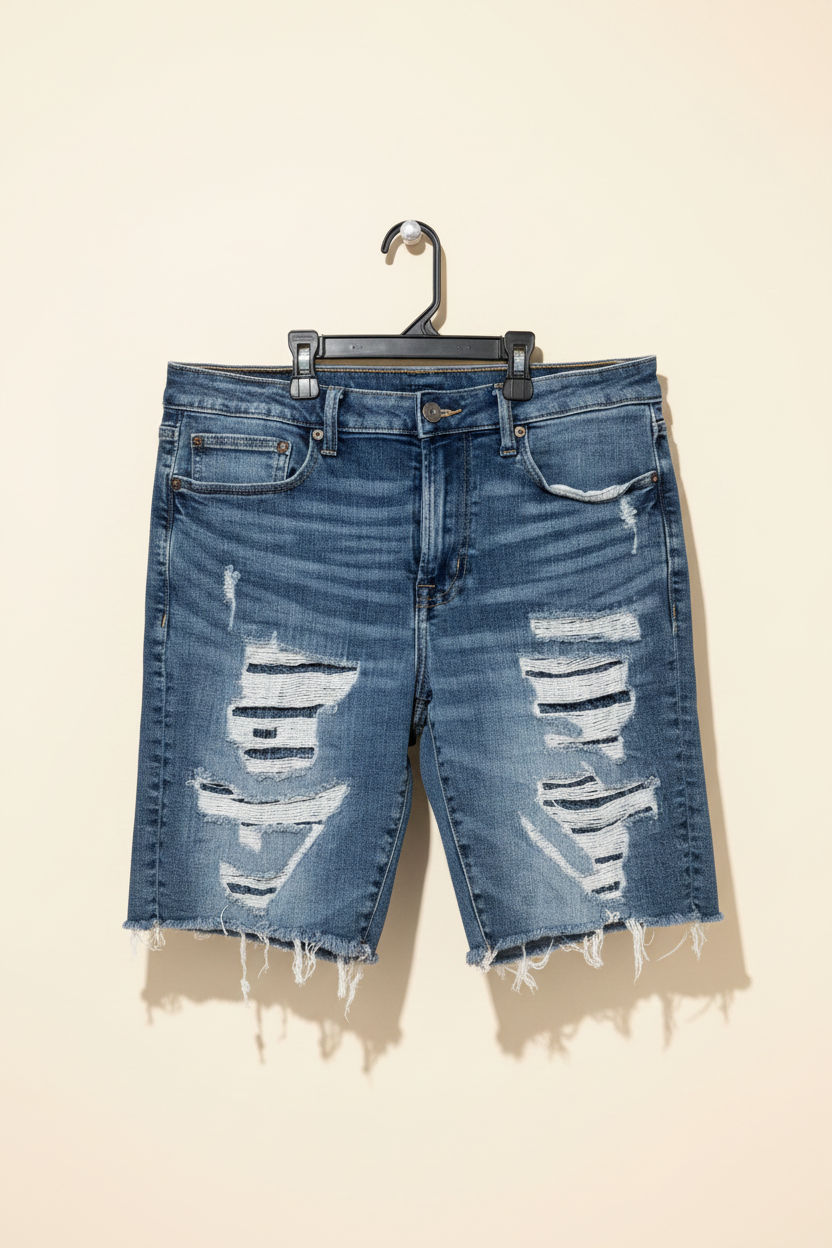 American Eagle Outfitters Distressed Denim Cutoff Shorts | Men's 32