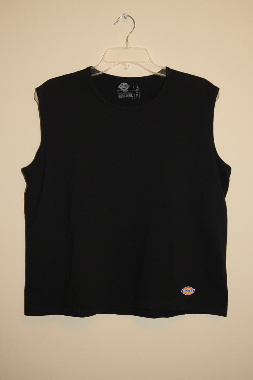 Dickies black sleeveless muscle tank front view