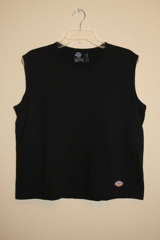 Dickies black sleeveless muscle tank front view