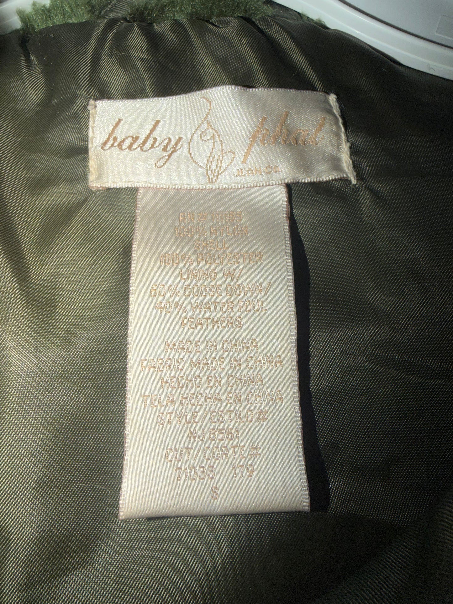 Baby Phat Women's Convertible Puffer Jacket with Faux Fur Hood | Size Small