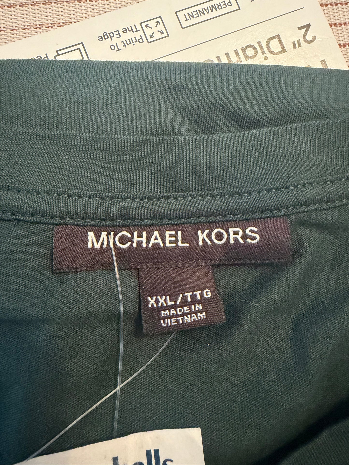 Michael Kors Men's Dark Teal Crew Neck T-Shirt - Size XXL