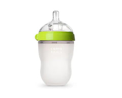 BPA-Free Silicone Baby Bottles (Green/Pink Pack)