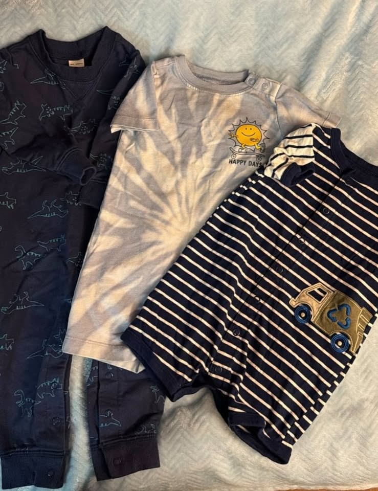 Carter's/Garanimals Baby Boy 3-Pack Rompers - 12 Months