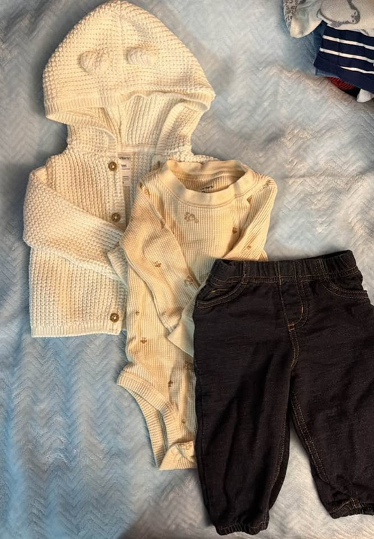 Carter's Baby 3-Piece Knit Sweater, Onesie & Pants Set - 9 Months