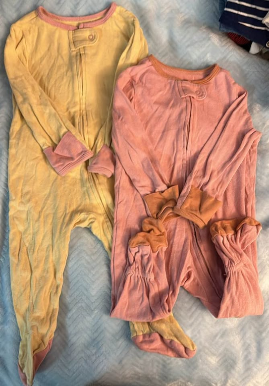 Cloud Island Baby 2-Pack Zipper Footed Pajamas - 6-9 Months