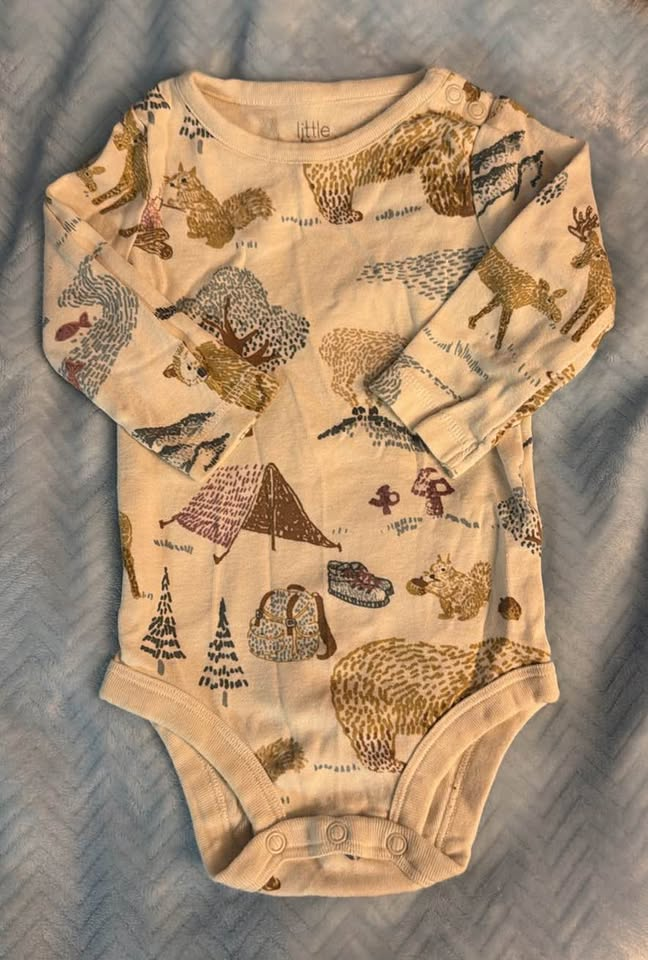 Carter's Baby Long Sleeve Camping Print Onesie - 6-9 Months