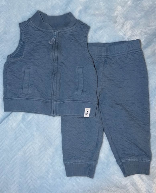 Carter's Baby 2-Piece Quilted Vest & Jogger Pants Set - 12 Months